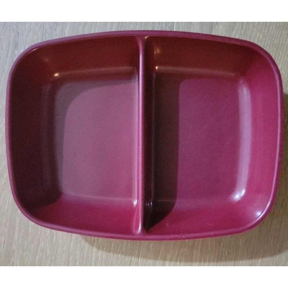 Brookpark Deep Pink Divided Serving Bowl Dish Melmac Melamine 15-B Vintage MCM